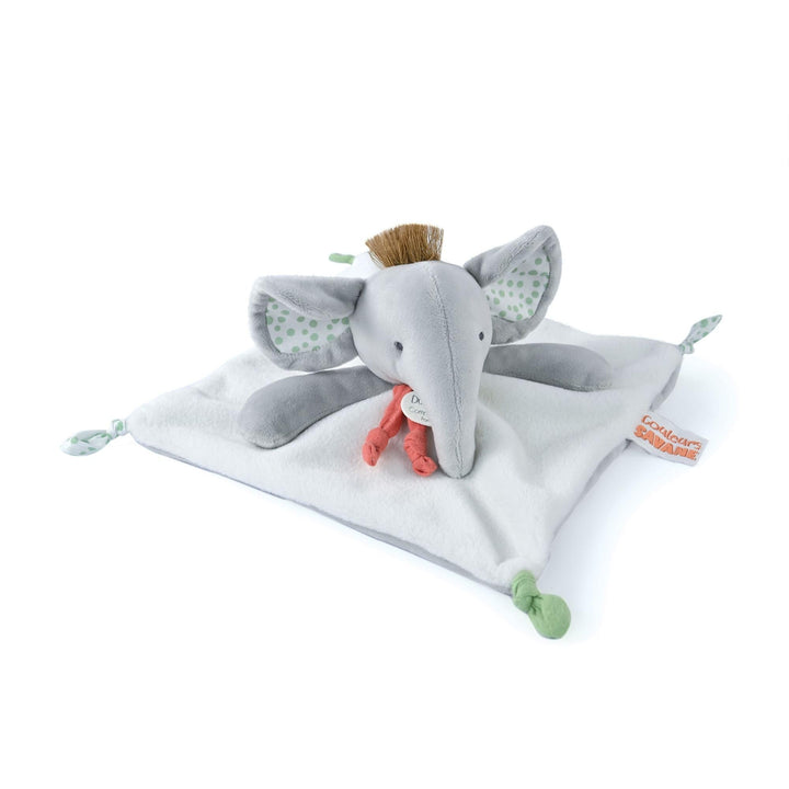 Doudou et Compagnie - Farben Savane – Kuscheltier Elefant – Grau – 25 cm – Geschenk zur Geburt – DC4
