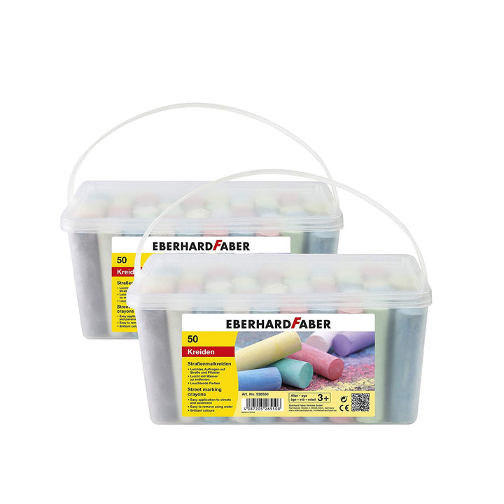 Eberhard Faber 526550 - Strassenmalkreide, 50er Eimer (50er Eimer | 2 Eimer)