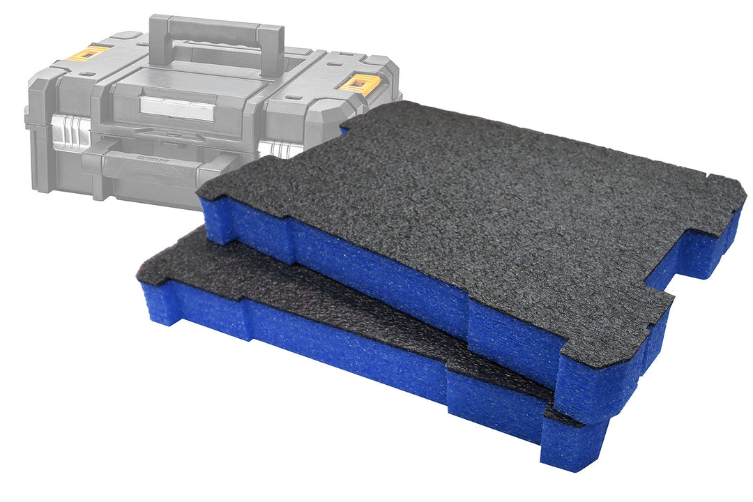 Shadow Foam TSTAK/ProStack Werkzeugkoffer-Einsatz [Doppelpack] anpassbarer Schaumstoff für DeWalt/St