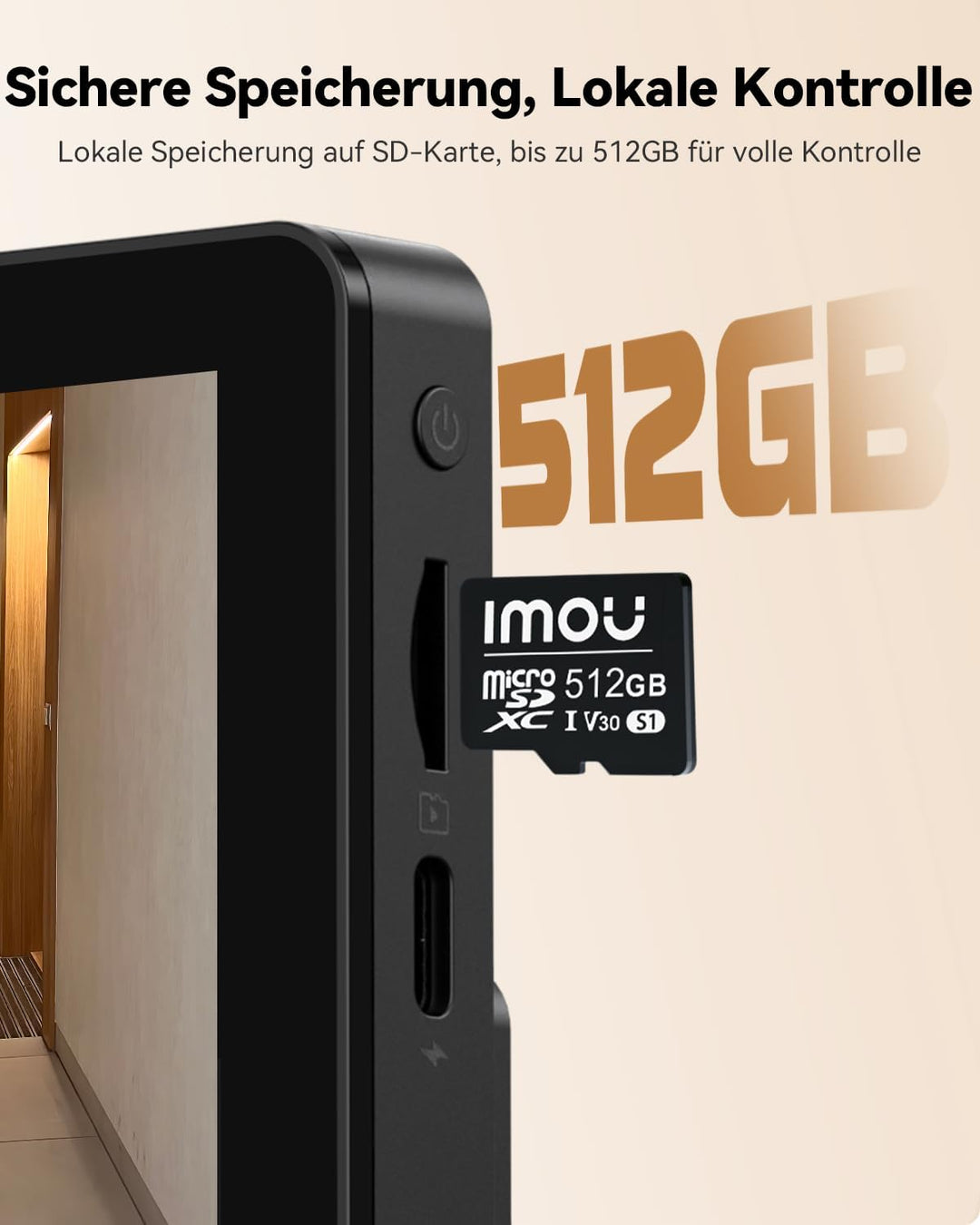 Imou 3K/5MP WLAN Türspion Kamera mit 4,3-Zoll Farbbildschirm | 149° Weitwinkel, Personenerkennung, 4