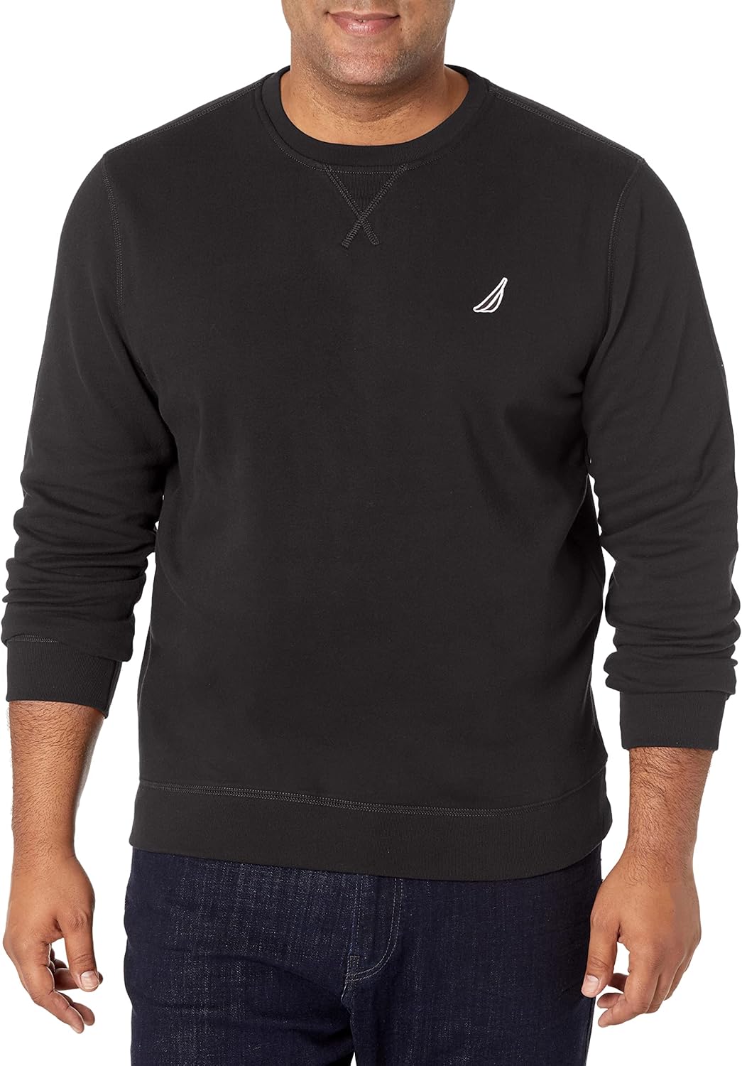 Nautica Herren Basic Crew Neck Fleece Sweatshirt XXL True Black, XXL True Black