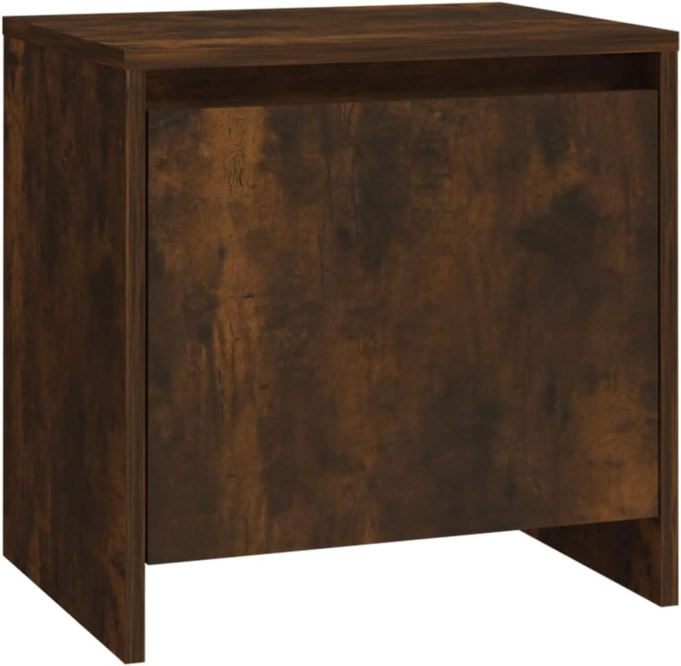 FIRBNUS Bedside Table Nachtkonsole Beistelltisch mit Stauraum Night Stand Nachttisch Räuchereiche 45