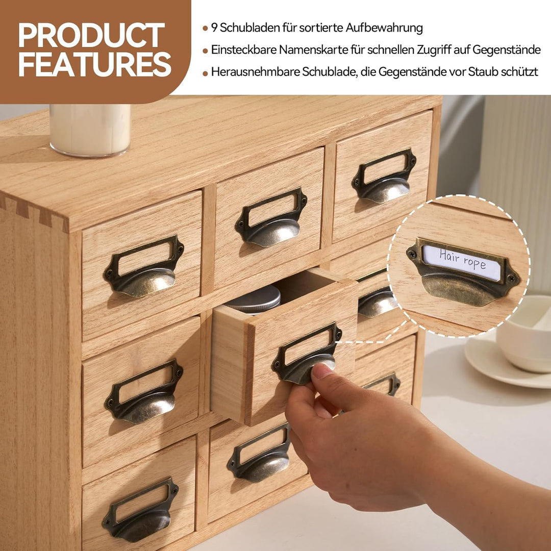 KIRIGEN Holz Schublade Organizer Desktop Storage Cabinet Box Schubladen für Home Office Desk Organis