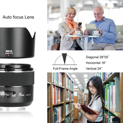 Meike 85mm F1.8 EF-Mount Vollformat Autofokus Teleobjektiv mit grosser Blende für Canon EOS EF-Mount