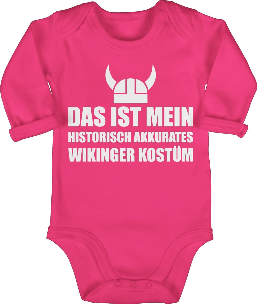 Shirtracer - Baby Body langarm Mädchen Junge - Karneval & Fasching - Das ist mein Wikinger Kostüm Vi