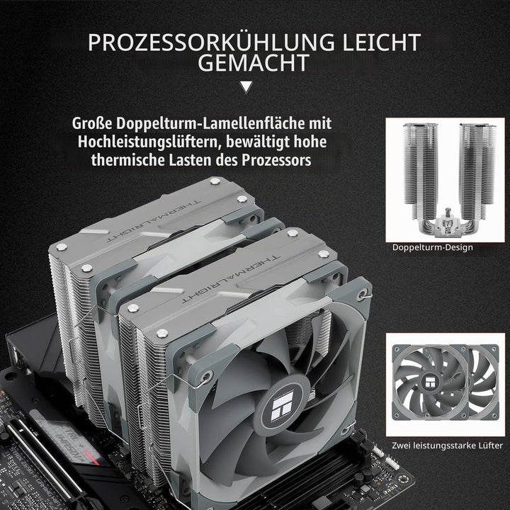 Thermalright Peerless Assassin 120 CPU-Luftkühler, PA120, 6 Heatpipes -Kühler, zwei 120mm TL-C12-PWM