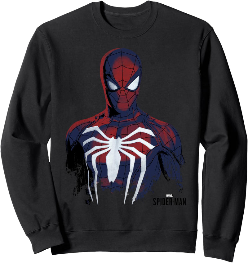 Marvel Spider-Man Game Grunge Portrait Sweatshirt