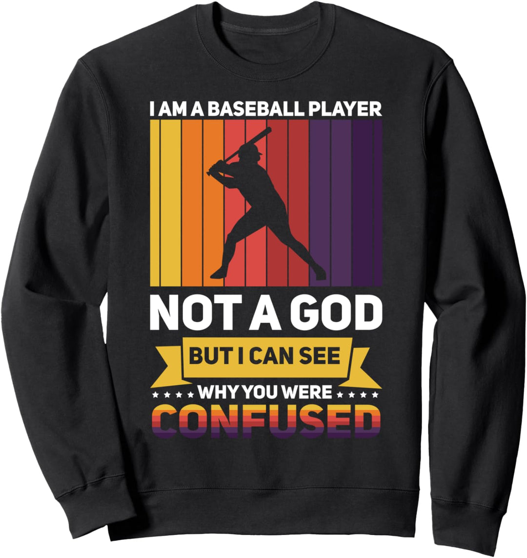 Baseball Softball Retro God Sweatshirt