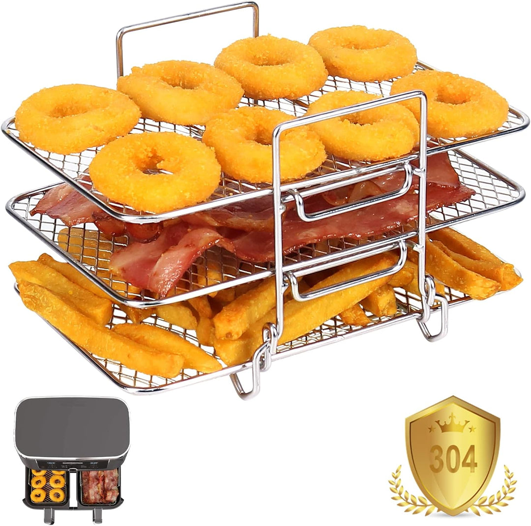 YQL Airfryer Zubehör für Ninja Foodi Dual Zone AF300EU, AF400EU, Heissluftfritteuse Zubehör 304 über