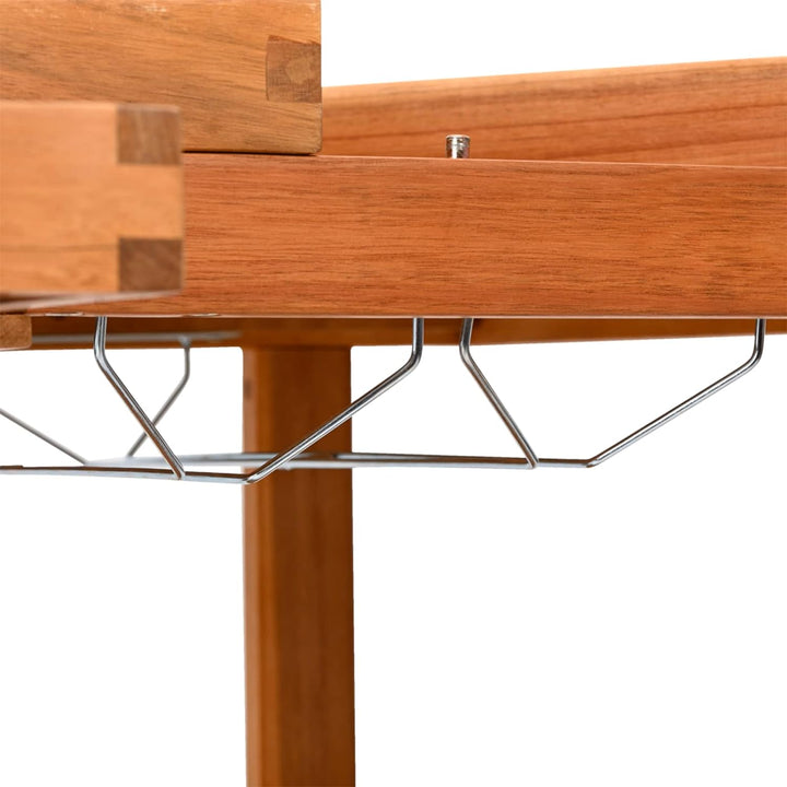 Outdoor Grill Trolley, Servierwagen für Garten, BBQ Beistelltisch, Tisch für Grill mit 2 Tabletts –