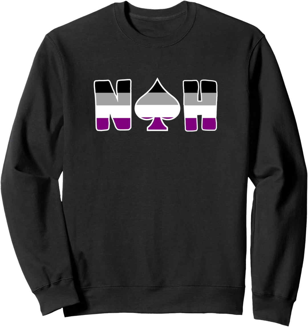 Nah My Sexual Preference Lustige Asexuelle Stolz-Flagge Sweatshirt