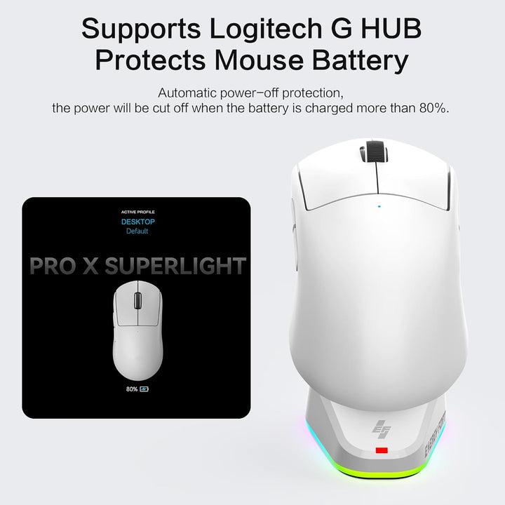 Lade-Station für Logitech Maus G PRO X Superlight 2, G502/G502X Plus Lightspeed, G703, G903, G PRO W