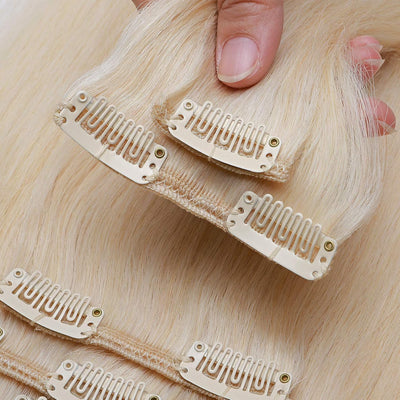 Real Remy Echthaar Extensions Clip In Extensions Echthaar Haarverlängerung 8pcs 18clips 75g-25cm (#7