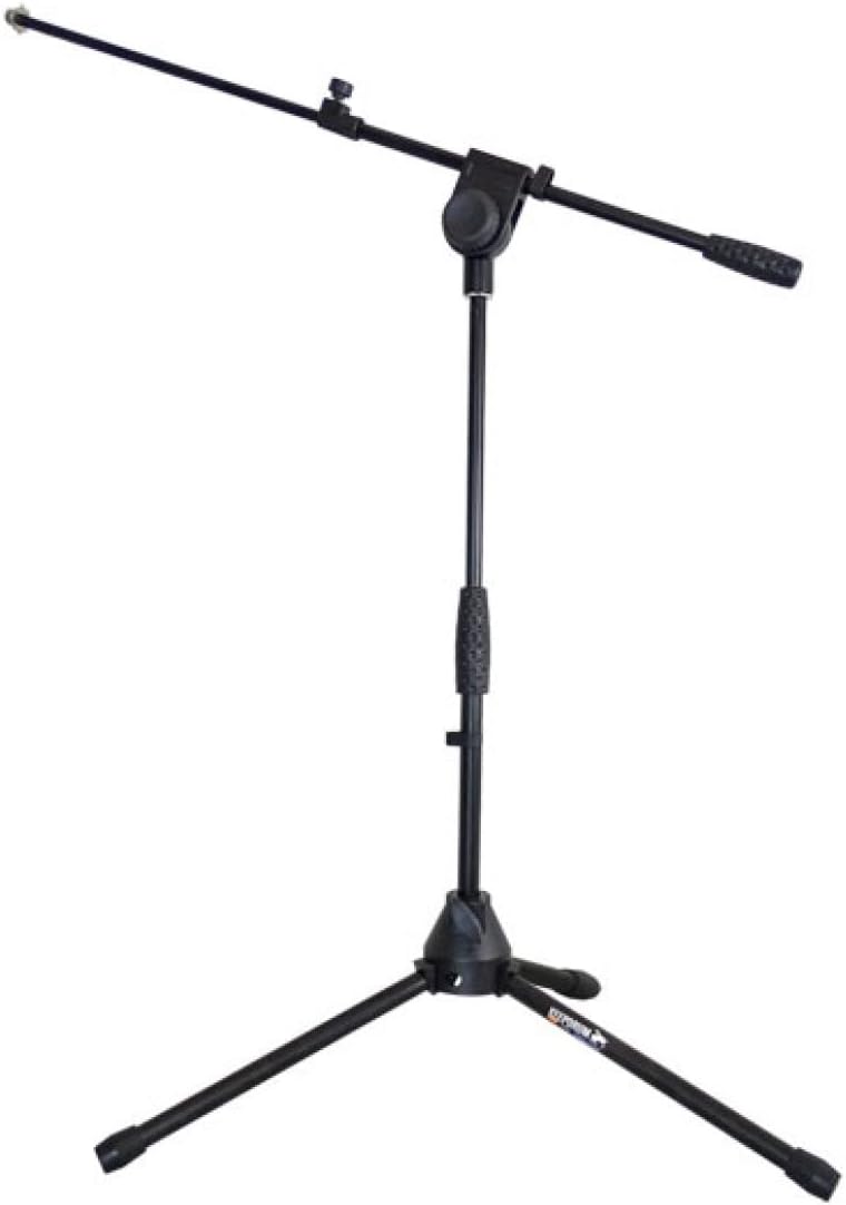 keepdrum EMS013 Mikrofonständer PRO Stativ halbhoch ausziehbar mit Galgen, EMS013