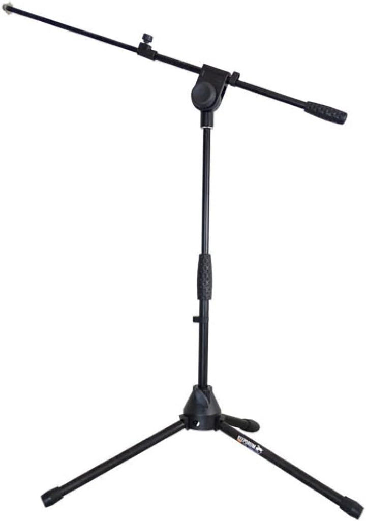 keepdrum EMS013 Mikrofonständer PRO Stativ halbhoch ausziehbar mit Galgen, EMS013