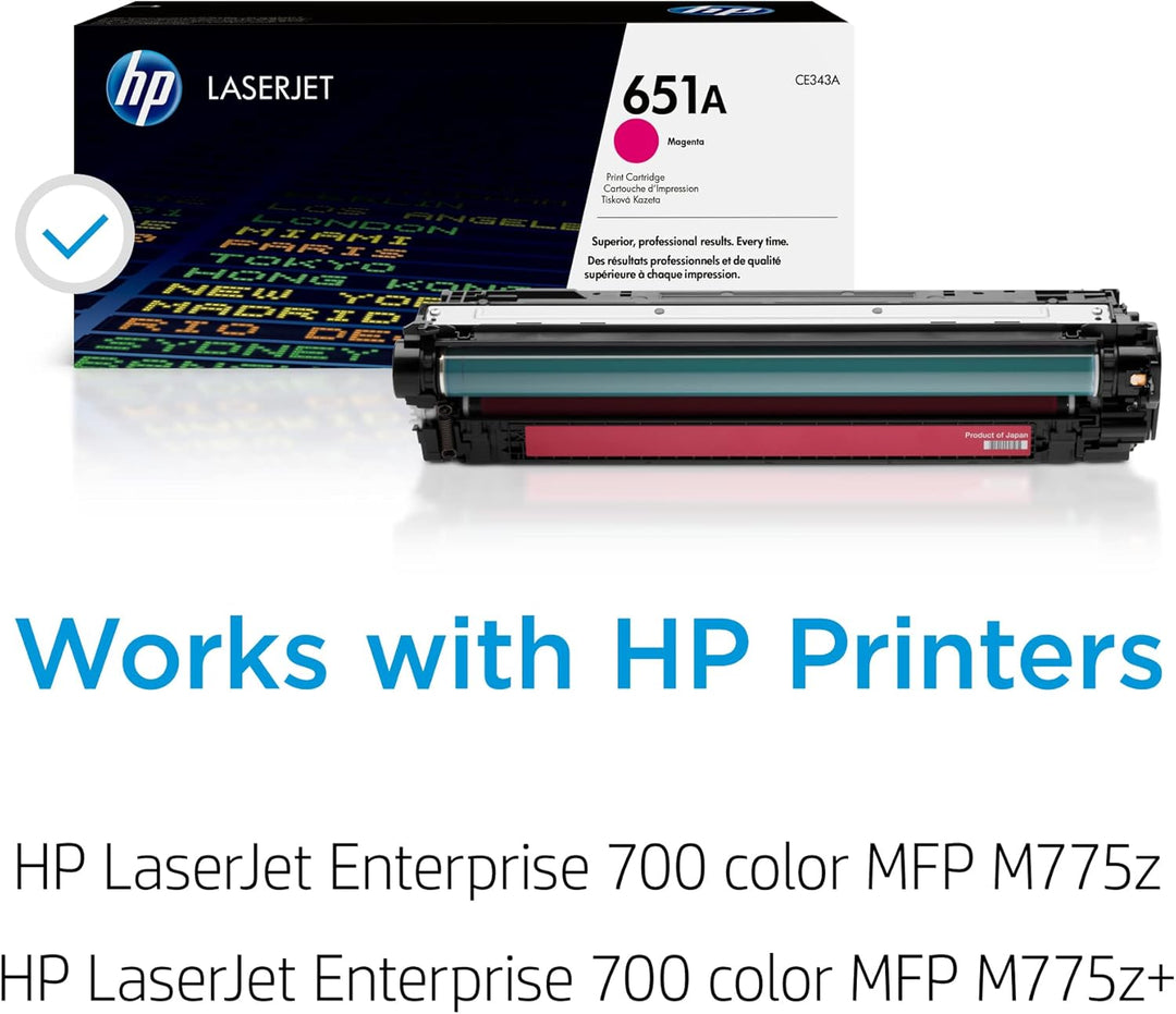 HP 651A (CE343A) Rot Original Toner für HP Laserjet Enterprise M775 Magenta, Magenta