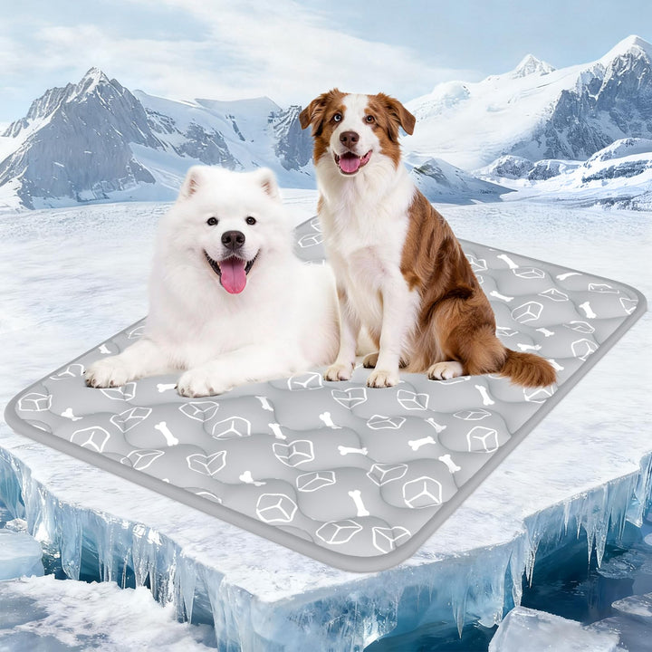Rywell Kühlmatte für Hunde 150x102 cm, Plus Version, Selbstkühlend mit Arc-Chill-Gewebe, Verdickt, F