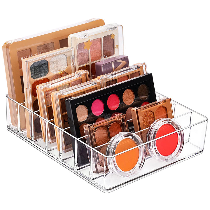 JessLab Eyeshadow Palette Makeup Organizer, Acryl 7-Section Divided Make up Organizer und Lagerung f