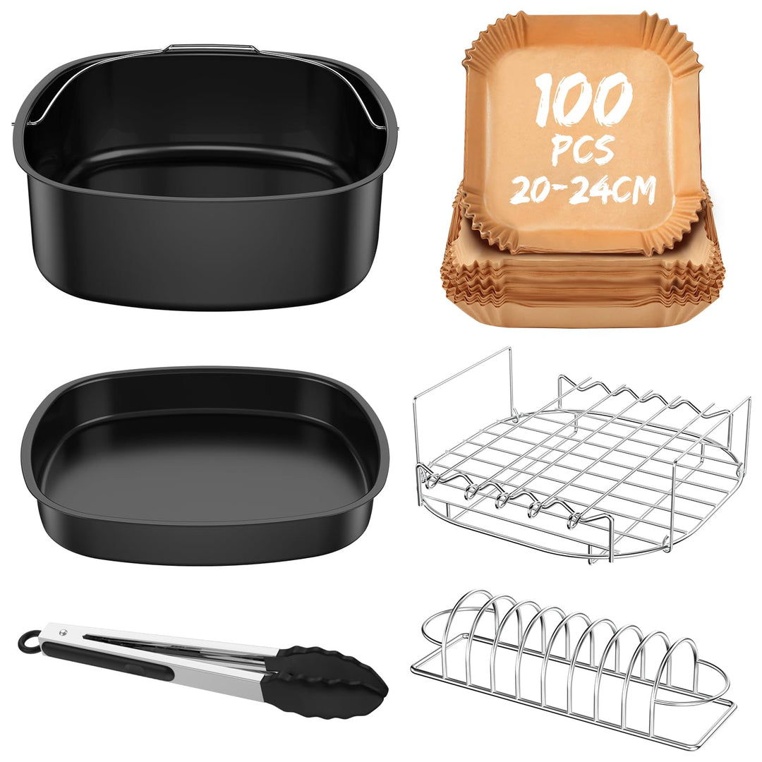 Airfryer zubehör, heissluftfritteuse zubehör mit airfryer backpapier, heissluftfritteuse zubehör pas