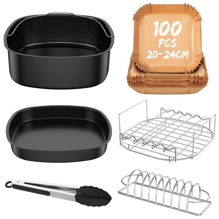 Airfryer zubehör, heissluftfritteuse zubehör mit airfryer backpapier, heissluftfritteuse zubehör pas