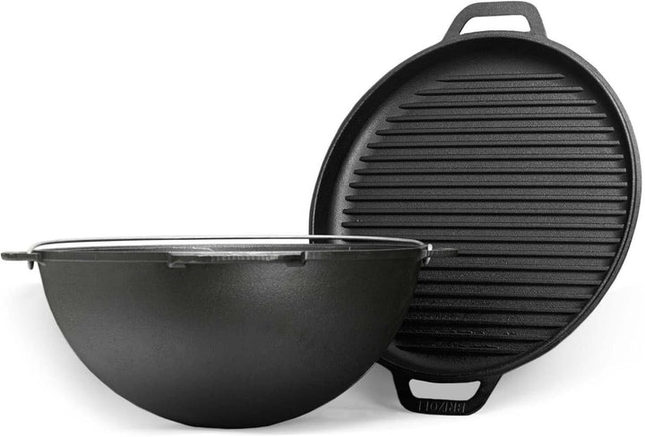 Ø36 Uchag 2mm stahl Utschak mit Abzugsrohr Utschag Campingofen 10L Gusseisen Kazan mit Gusseisen Dec