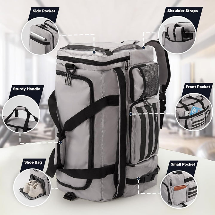 Sporttasche Reisetasche für Damen und Herren Trainingstasche Gym Bag mit Schuhfach und Nassfach Duff