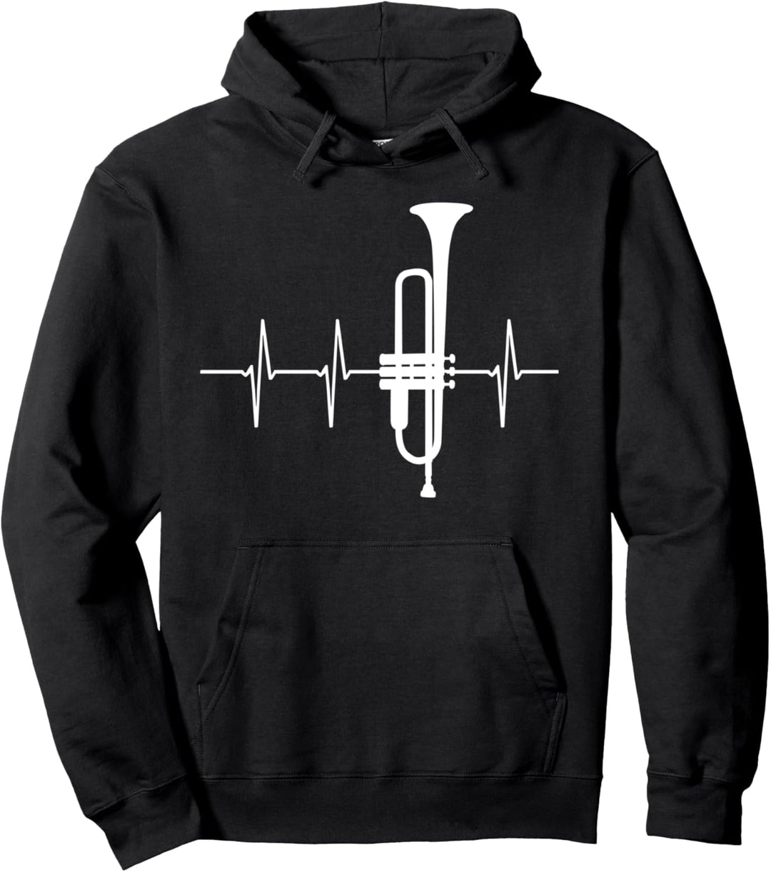 Trompete Herzschlag Pullover Hoodie