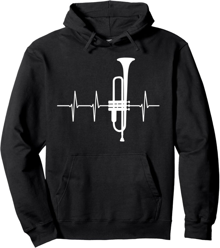 Trompete Herzschlag Pullover Hoodie