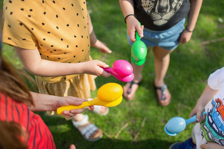 Eier Löffel Laufen - Gartenspiele für Kinder - Bewegungsspiele - Spiele für Draussen
