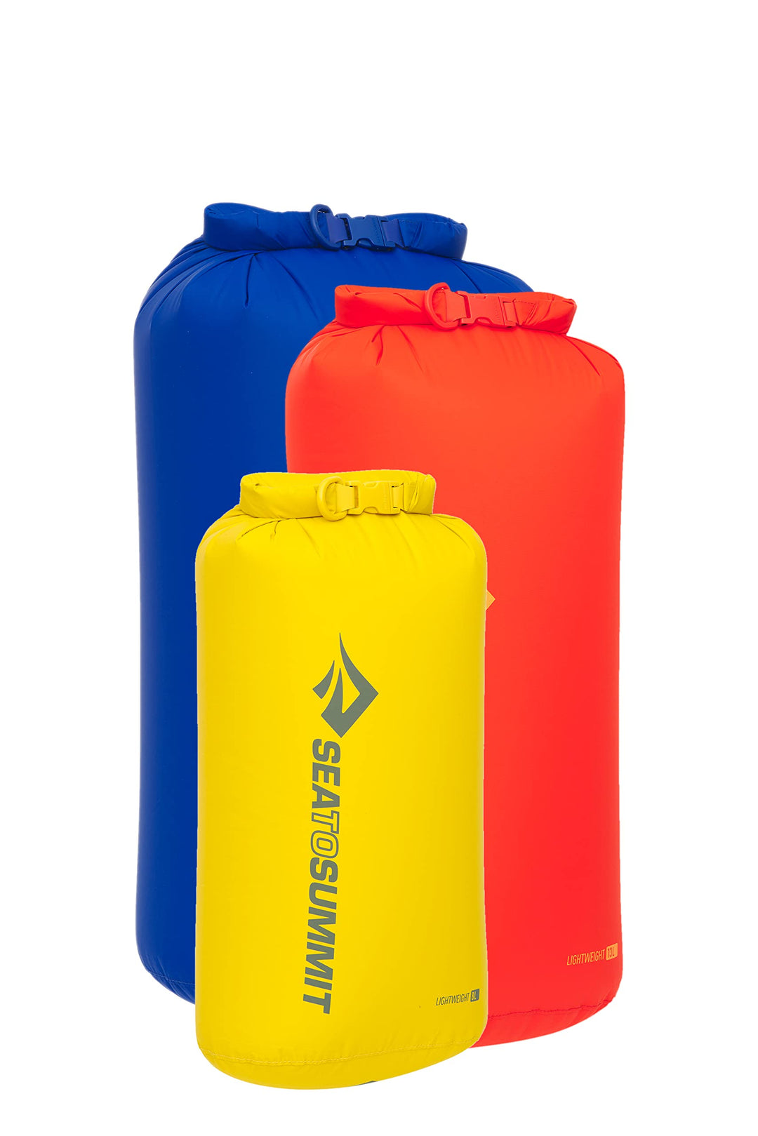 Sea to Summit Lightweight Dry Packsack Set, Sulphur-Spicy orange-surf, 8l+13l+20l 8 l, 13 l und 20 l