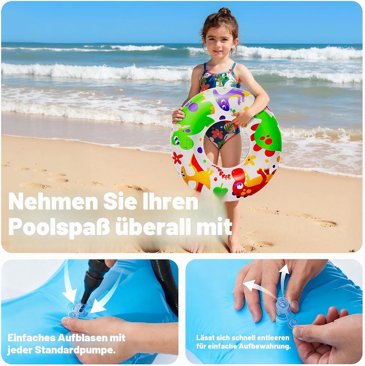 JOYIN 3 Pack Aufblasbarer Schwimmreifen mit Glitzern 32.5"/82.55cm, Schwimmring, Sommer Wasser Schwi