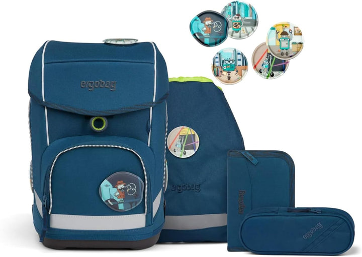 ergobag cubo Set ergonomischer Schulrucksack, Set 5-teilig
