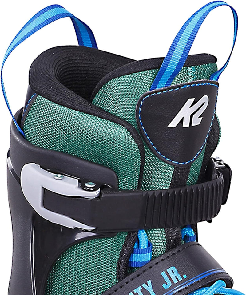 K2 Skates Jungen Inline Skates Velocity JR B, Black - Blue - Green, 30G0826 L (EU: 35-40 / UK: 3-7 /