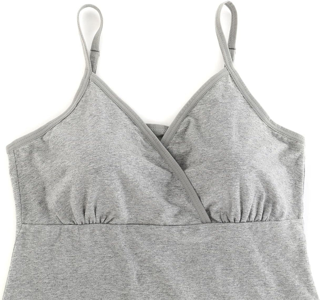 ZUMIY Schwangerschaft Stillen Top, Damen Baumwolle Umstandskleidung Schlaf Ärmellos Cami mit Verstel