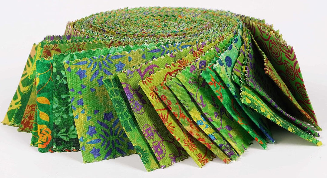 Soimoi 40 Stucke Batik Print Baumwolle Vorausstehende Stoffe Fur Quilting Craft Strips 2.5X42Zoll Ge