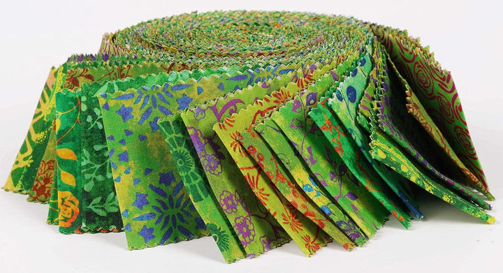 Soimoi 40 Stucke Batik Print Baumwolle Vorausstehende Stoffe Fur Quilting Craft Strips 2.5X42Zoll Ge