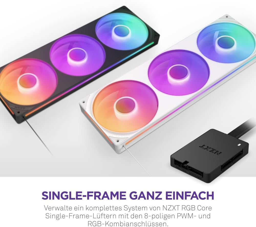 NZXT Control Hub – Digitale RGB-Beleuchtungs- und PWM-Lüftersteuerung – Steuerung von bis zu 5 PWM-L