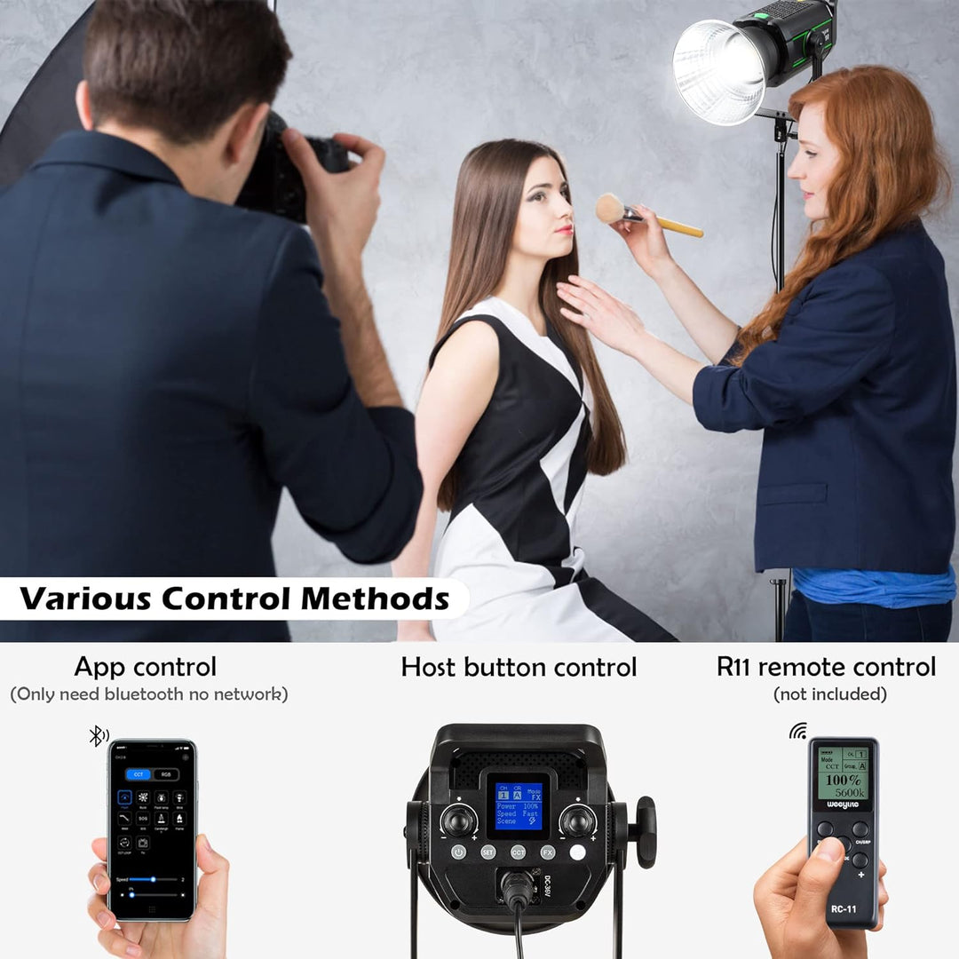 Weeylite 200W LED Videoleuchte Dimmbar 5600K LED Fotolicht Beleuchtung Set für Fotostudios, 22000LM,