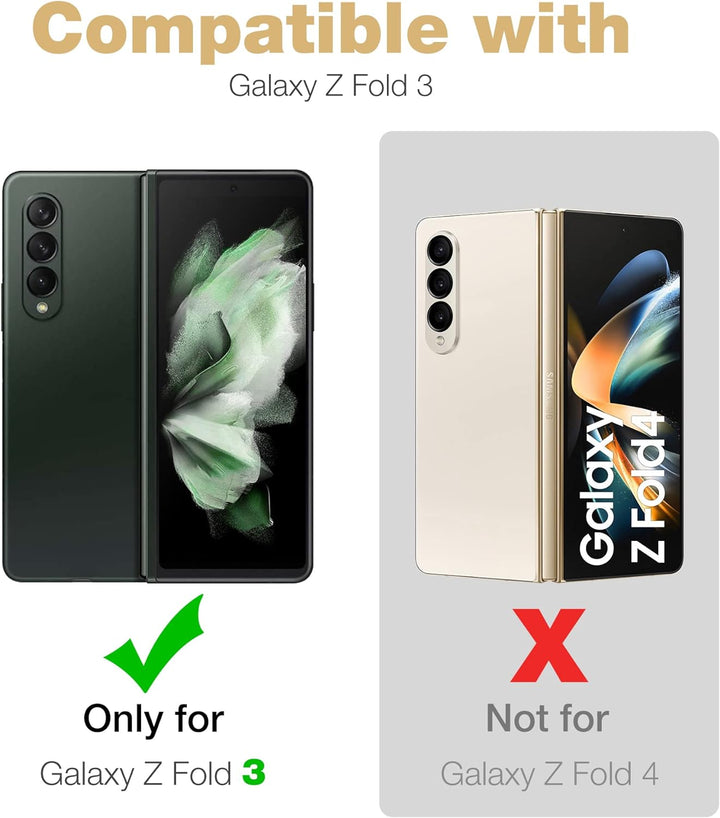 Dexnor für Samsung Galaxy Z Fold 3 5G (2021) Hülle, Full-Body Dual Layer Rugged Case mit eingebautem