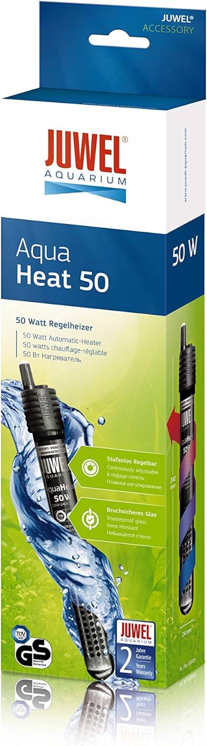 JUWEL Aquarium - AquaHeat 50 Watt - Regelheizer AquaHeat 50 Watt Schwarz, AquaHeat 50 Watt Schwarz