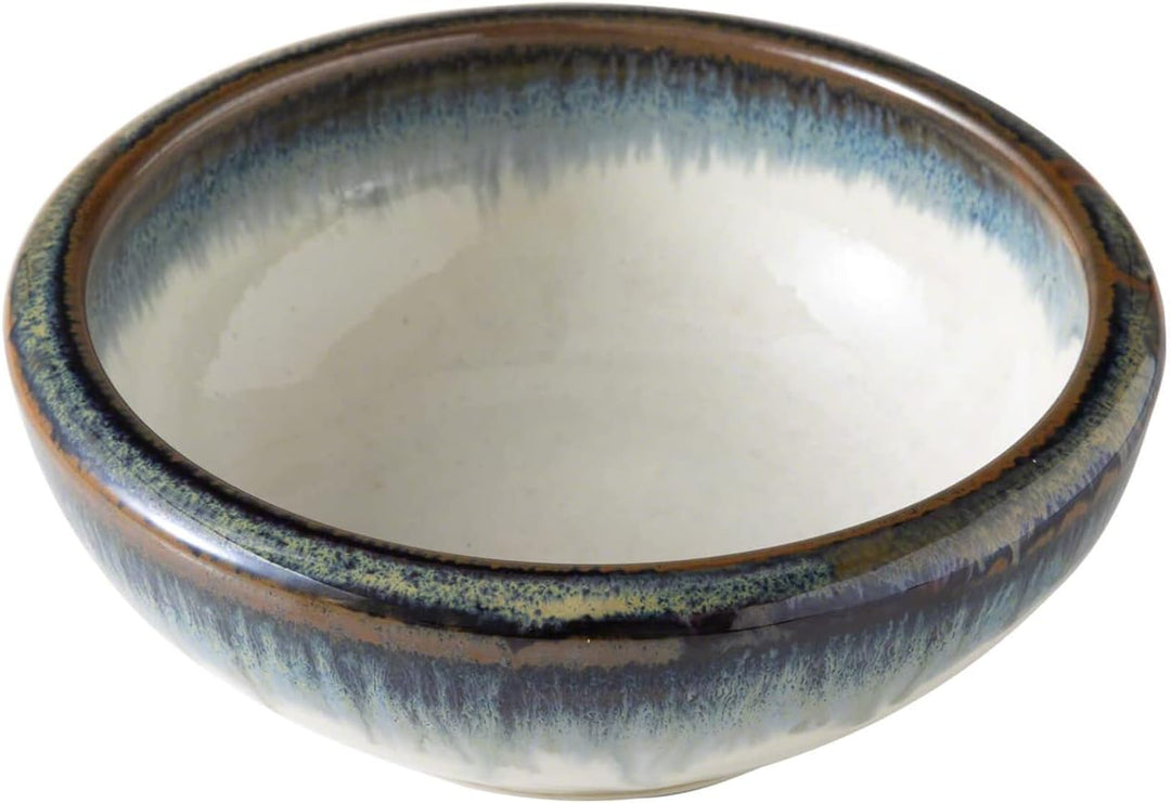 Wazakura Minoyaki Serie Kleine Runde Glasierte Ikebana Blumenvase, Made in Japan, Handbemalte Kerami