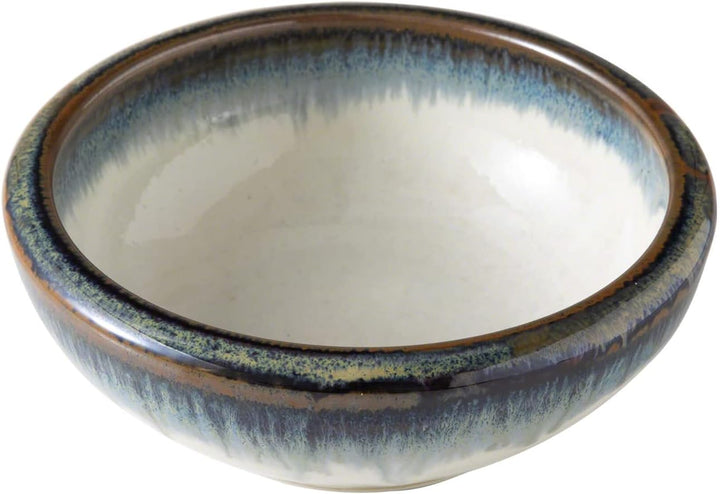 Wazakura Minoyaki Serie Kleine Runde Glasierte Ikebana Blumenvase, Made in Japan, Handbemalte Kerami
