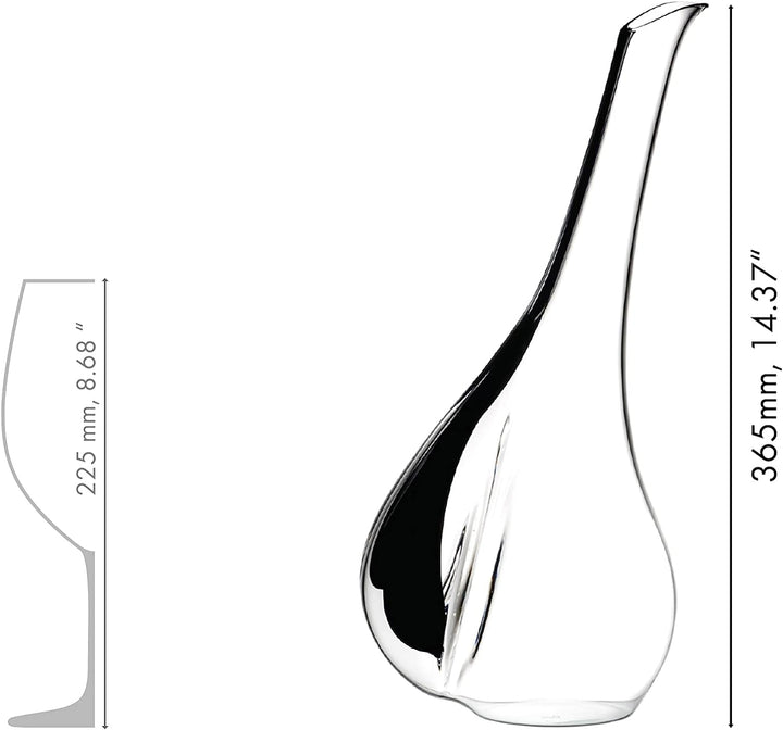 Riedel Weindekanter, Einheitsgrösse, transparent Schwarz Tie Touch, Schwarz Tie Touch