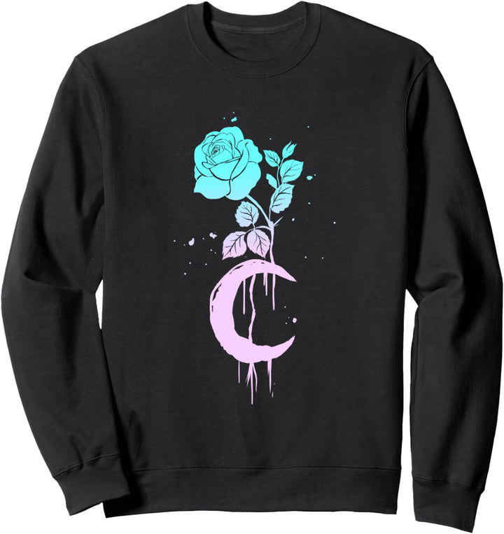 Moon Rose Pastel Goth - Soft Goth Aesthetic Clothes Okkult Sweatshirt
