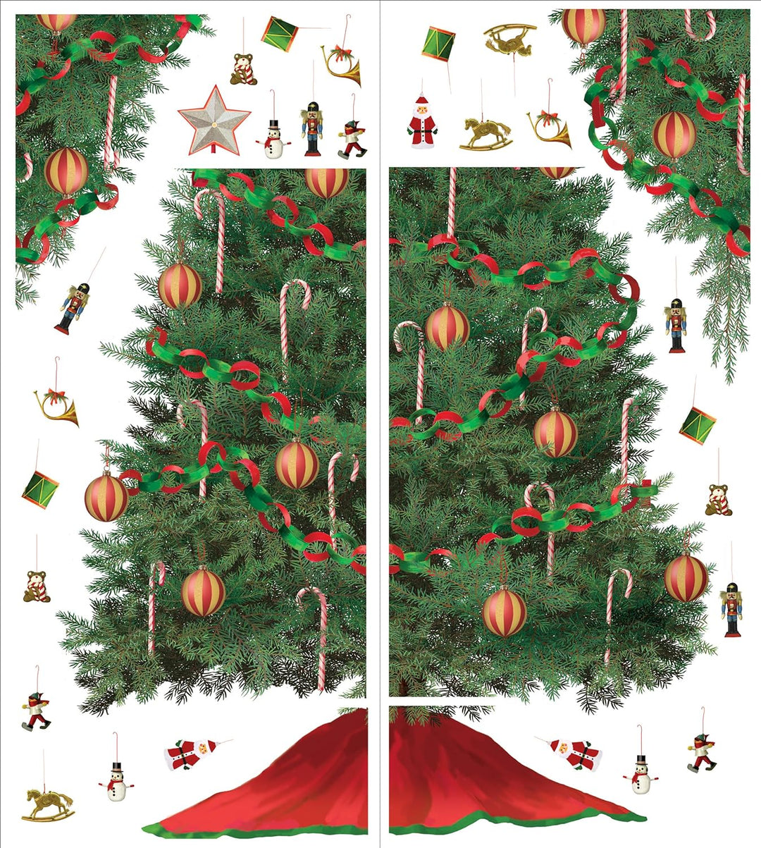 RoomMates Wandsticker Children'einen Tannenbaum s, Mehrfarbig, Farbe