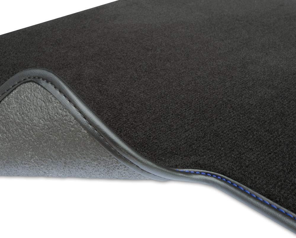MOTOS Premium Velours-Fussmatten passend für Audi A3 8L 1996-2003 - Premium, Leder, Blau fussmatten