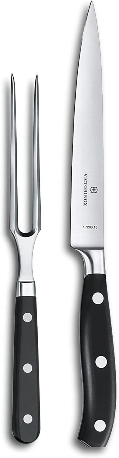 Victorinox, Grand Maître, Profi Tranchier-Set, 2-teilig, Extra Scharfe Klinge, 20 cm, Robuster Kunst