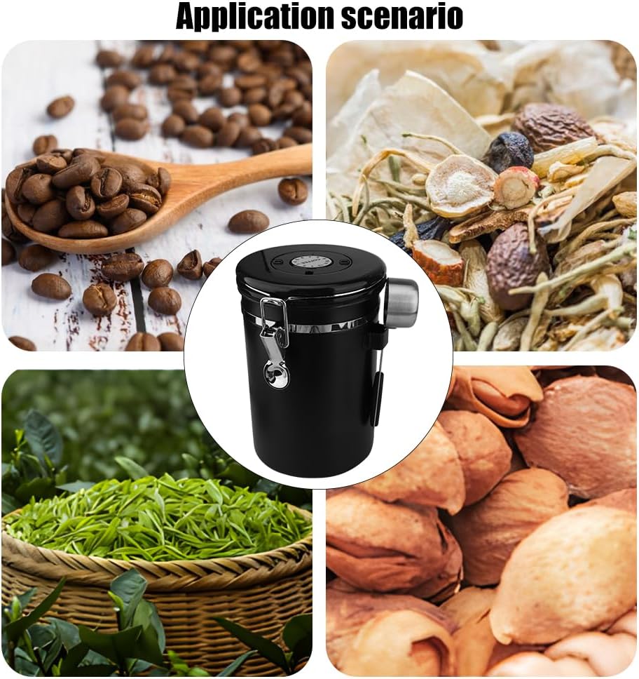 Kaffeebohnen Behälter (1,8L),Kaffeedose Luftdicht,kaffeedose,Edelstahl Material,geeignet Für Kaffeeb