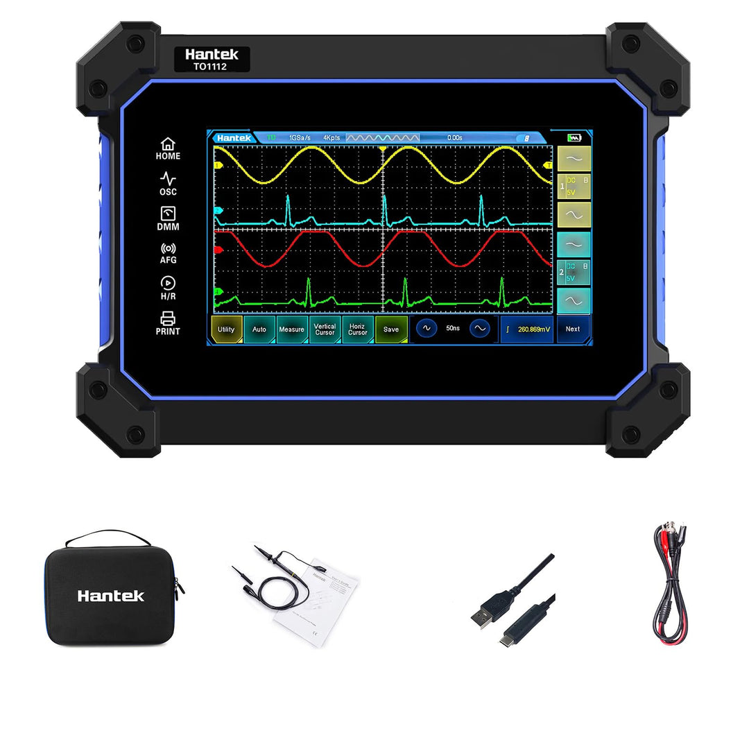 Hantek TO1112 Touch-Screen Digital Oszilloskop 2 Kanäle 110 MHz Hanheld Tablette Digital Oszilloskop