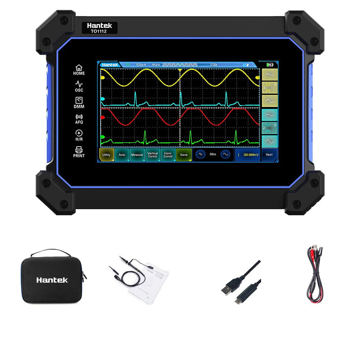 Hantek TO1112 Touch-Screen Digital Oszilloskop 2 Kanäle 110 MHz Hanheld Tablette Digital Oszilloskop